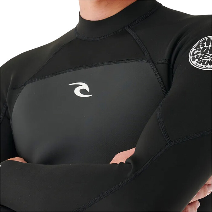 2024 Rip Curl Mens Omega 1.5mm Long Sleeve Neoprene Jacket 123MWJ - Black